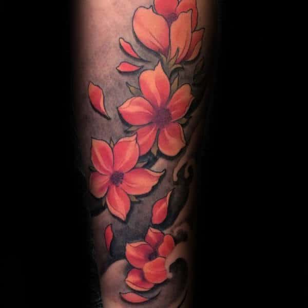 mens-3d-cherry-blossom-forearm-sleeve-tattoos