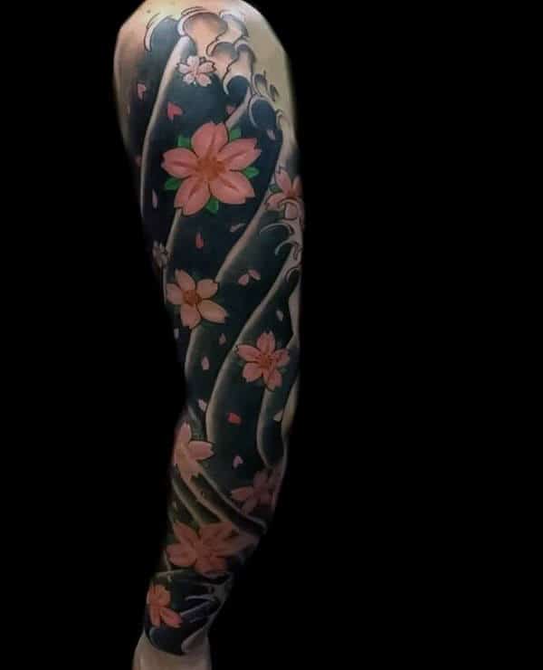 mens-amazing-cherry-blossom-sleeve-tattoos
