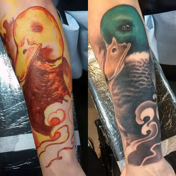 OLLIE KEABLE TATTOOS  Finally got to tattoo the dapper duck that I drew