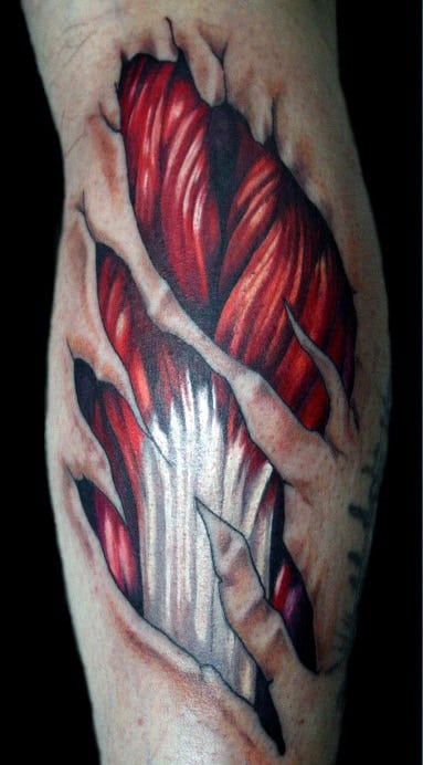 3d-muscle-fibers-mens-leg-calf-tattoo