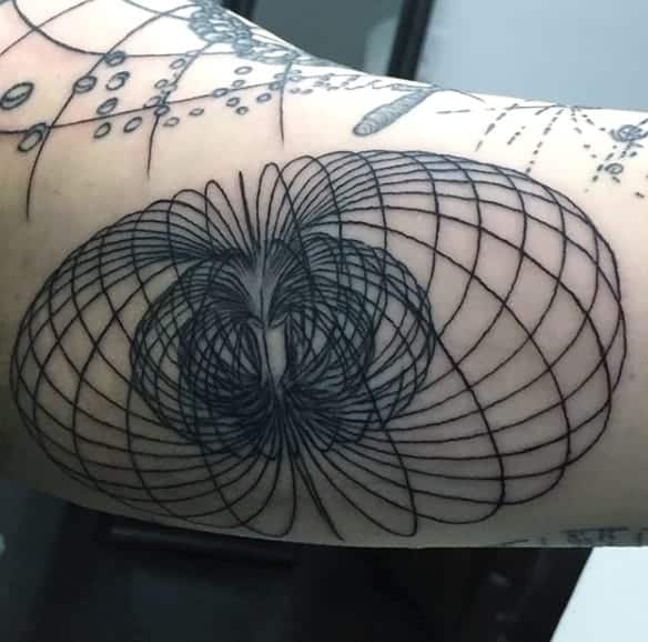 amazing-mens-science-tattoo-on-bicep-black-lines