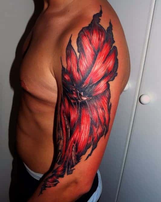 awesome-guys-upper-arm-torn-exposed-muscle-skin-tattoo