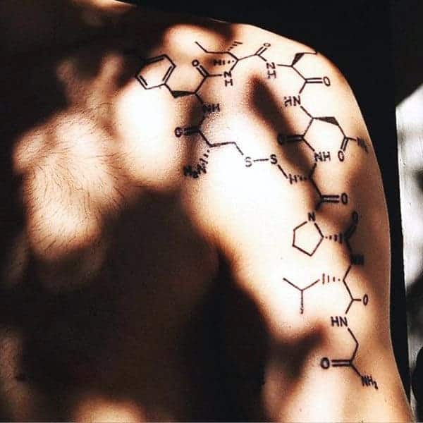 chemical-science-tattoo-structure-for-men-on-upper-arm