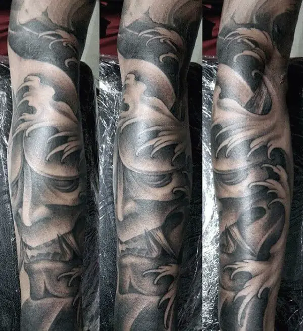 guys-hannya-mask-shaded-sleeve-tattoo
