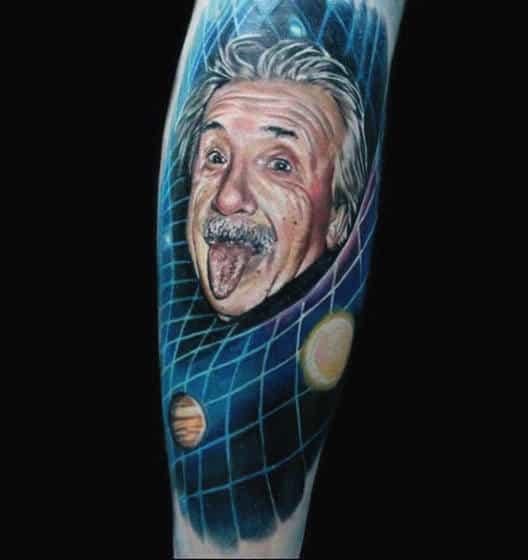 theoretical-physicist-tattoo-for-men-of-albert-einstein-on-forearm-wrist