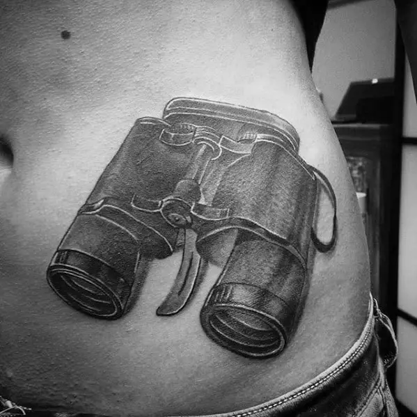 3d-tattoo-binoculars-ideas-for-guys-on-rib-cage-side