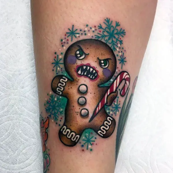 awesome-xmas-tattoos-for-men-angry-gingerbread-man
