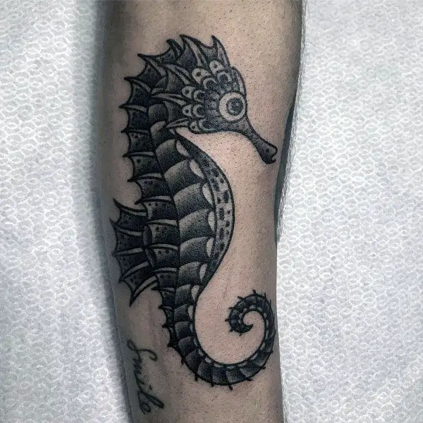 traditional seahorse tattoo