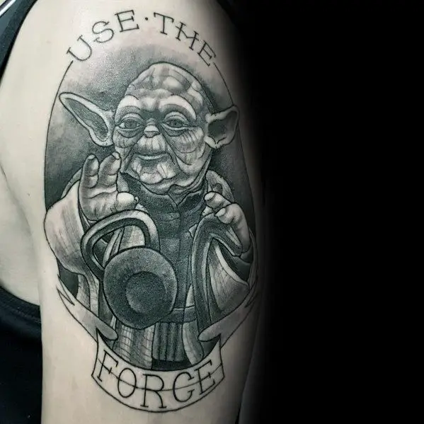 yoda-star-wars-themed-arm-creative-crossfit-tattoos-for-guys