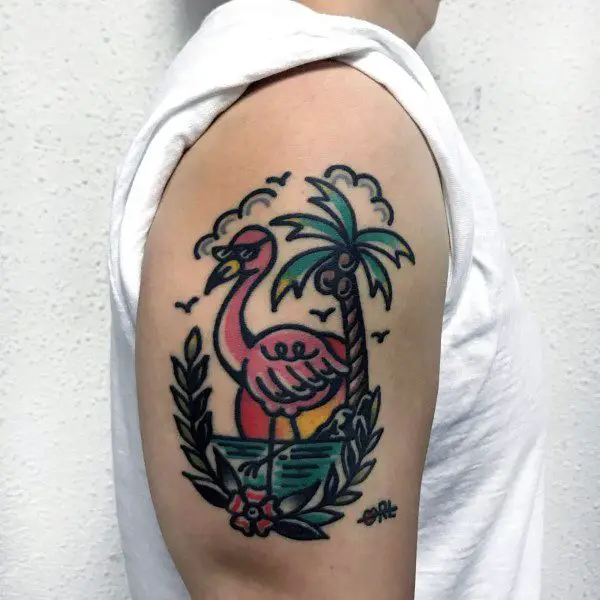 guys-cool-flamingo-tattoo-ideas