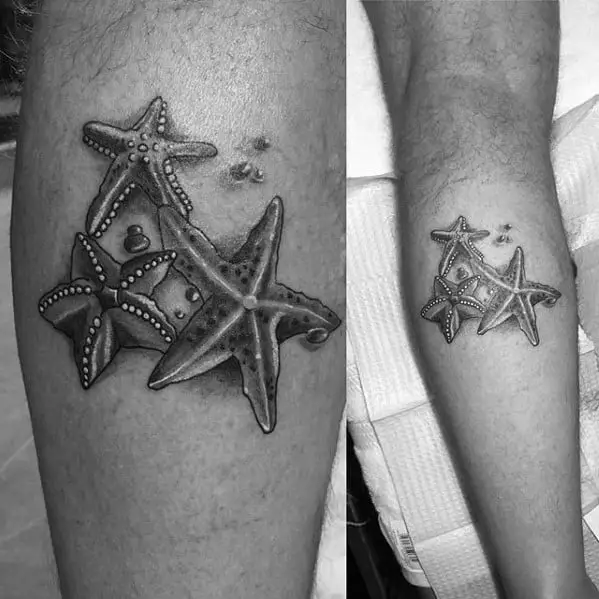 leg-calf-mens-starfish-tattoo-design-ideas