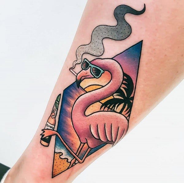 manly-flamingo-tattoos-for-males