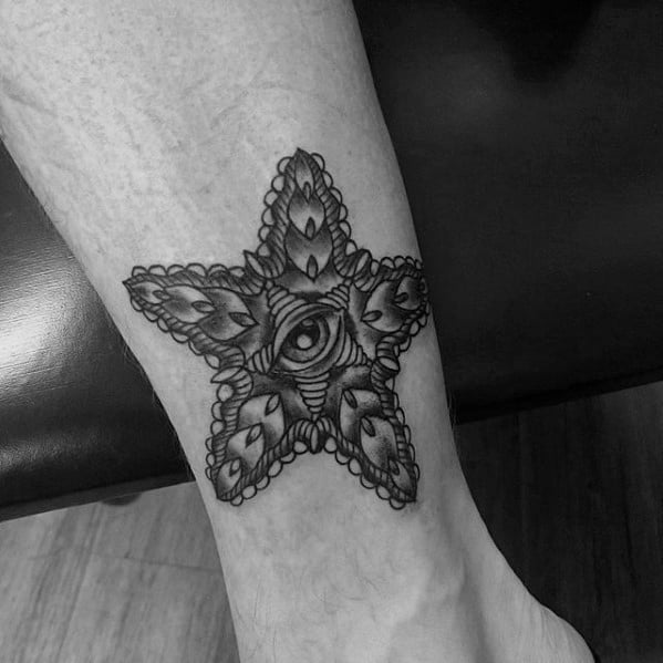 manly-starfish-tattoo-design-ideas-for-men-on-lower-leg