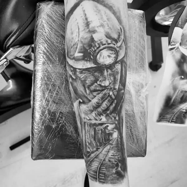 masculine-coal-mining-tattoos-for-men