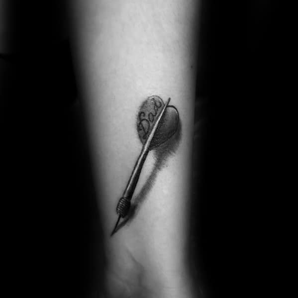 artistic-male-inner-forearm-3d-shaded-dart-tattoo-ideas