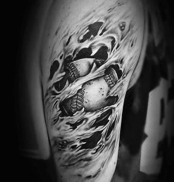 guys-sports-ripped-skin-soccerball-tattoo-design-ideas