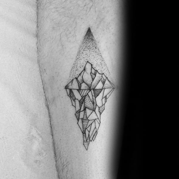 Tattoo uploaded by Xavier  Iceberg tattoo by Axel Ejsmont AxelEjsmont  iceberg blackwork ice mountain arctic geometric dotwork  Tattoodo