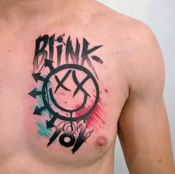 cool-blink-182-chest-tattoo-design-ideas-for-male