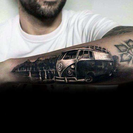 cool-male-outer-forearm-volkswagen-wv-tattoo-designs