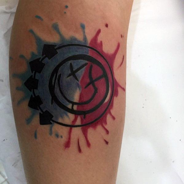 creative-paint-splatter-blink-182-tattoos-for-men