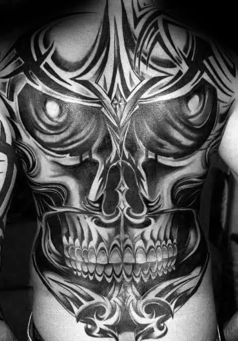 full-back-cool-tribal-skull-tattoo-design-ideas-for-male