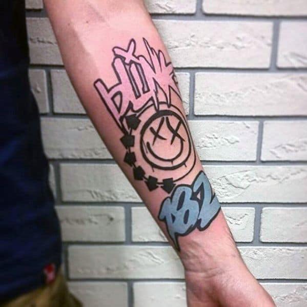 inner-forearm-blink-182-tattoo-designs-for-guys