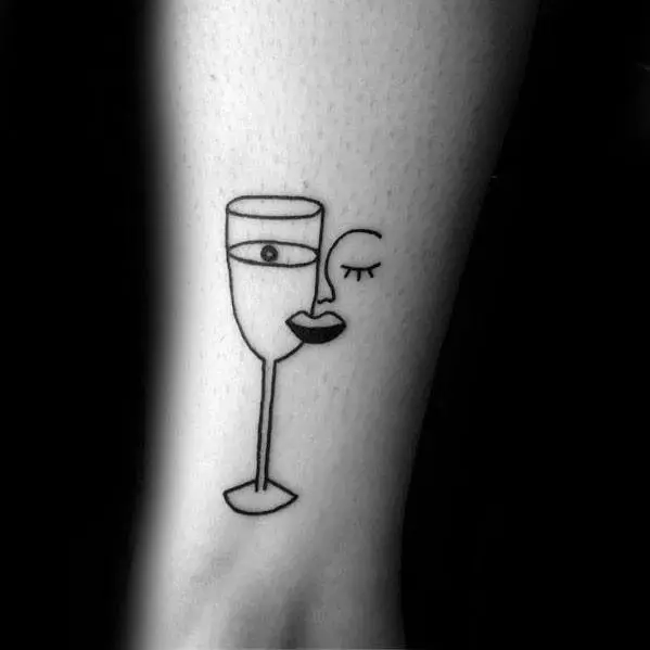 male-cool-pablo-picasso-wine-glass-face-tattoo-ideas