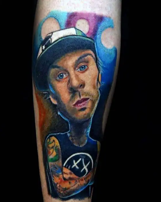 male-tattoo-with-blink-182-design