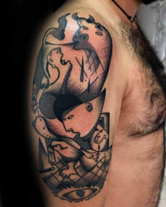 mens-arm-tattoo-pablo-picasso-design