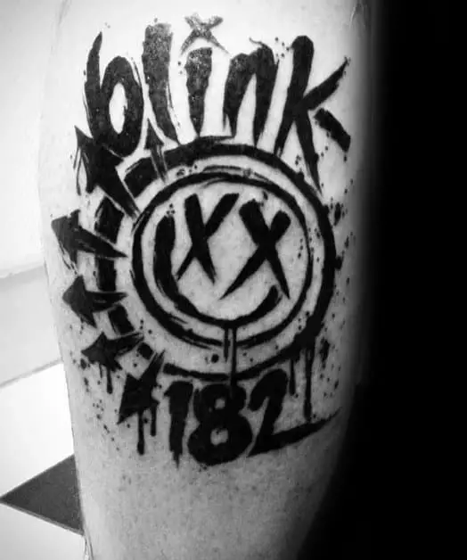 mens-cool-blink-182-tattoo-ideas-on-leg