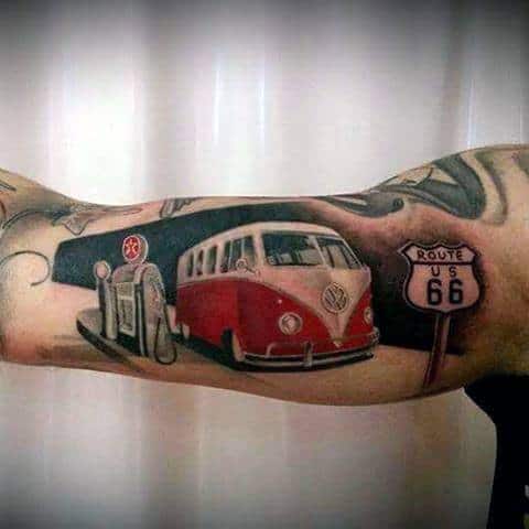 AI Image Generator 1968 VW Kombi Van tattoo