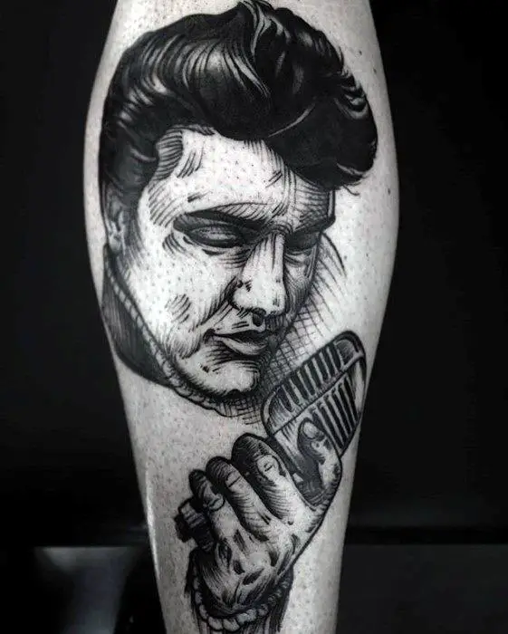 elvis-presley-mens-tattoo-designs-on-leg