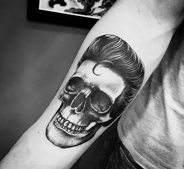 guys-elvis-presley-skull-inner-forearm-tattoo