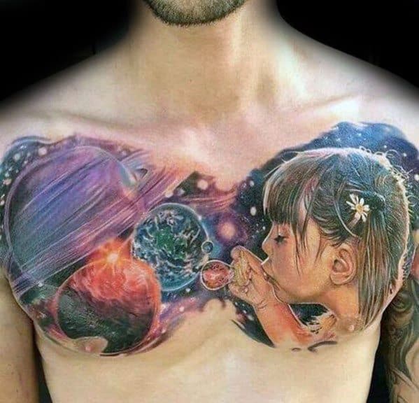 upper-chest-outer-space-themed-bubble-male-tattoo-ideas