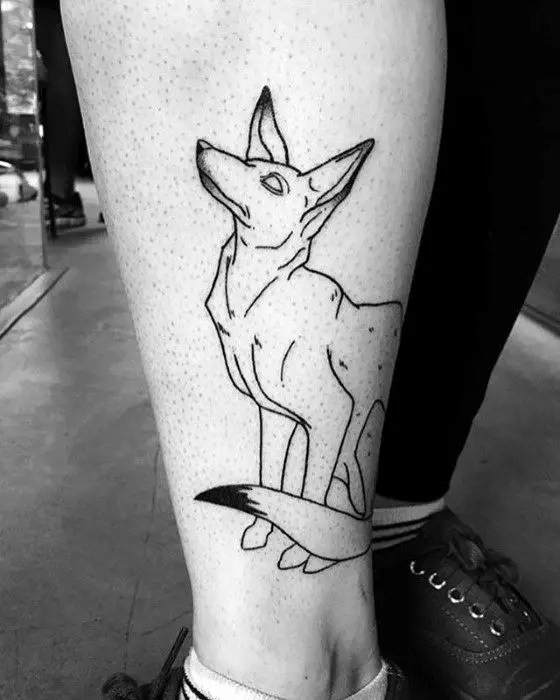 amazing-mens-coyote-tattoo-designs-on-leg