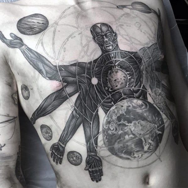 chest-geometric-mens-celestial-tattoo-design-ideas
