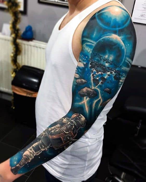 full-arm-3d-celestial-mens-tattoo-designs