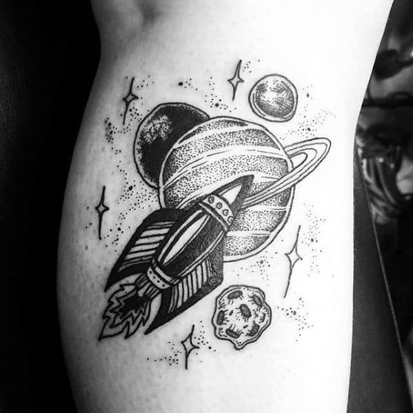 leg-calf-rocket-ship-celestial-tattoos-for-gentlemen