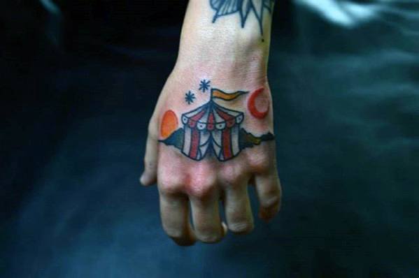 small-simple-traditional-hand-circus-tent-tattoo-ideas-for-males