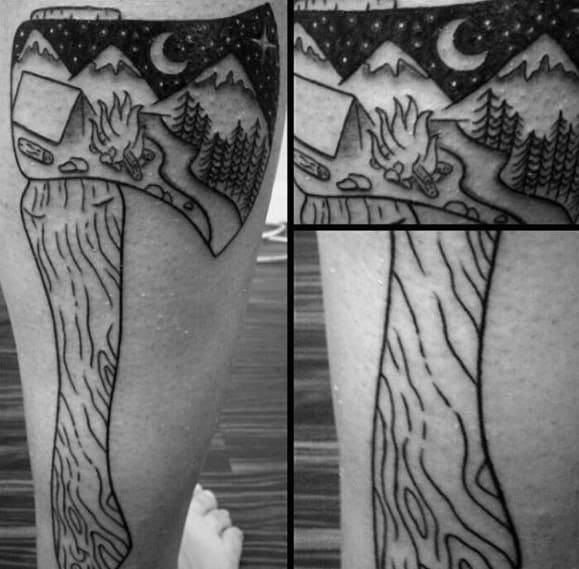 amazing-mens-camping-axe-leg-tattoo-designs