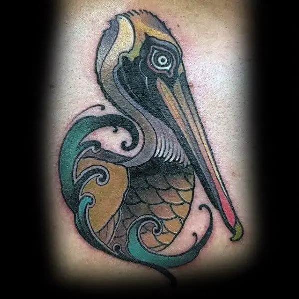 chest-guys-pelican-tattoo-deisgns