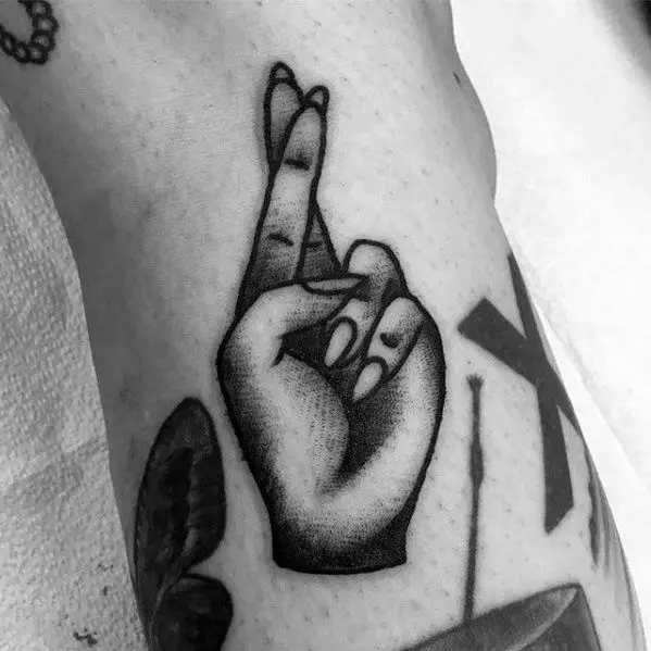 crossed-fingers-arm-good-luck-tattoo-ideas-for-males