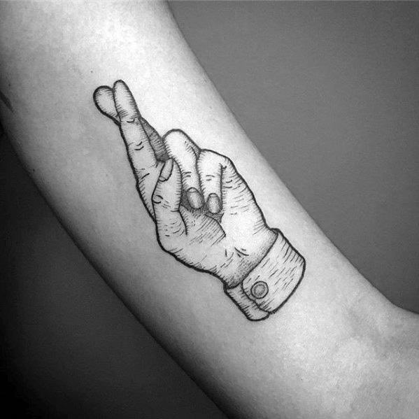 forearm-fingers-crossed-good-luck-mens-tattoo-designs