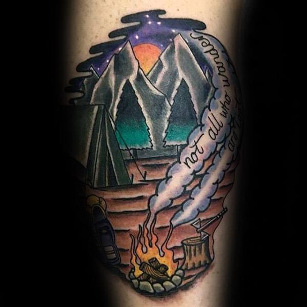 forearm-mens-camping-tattoo-design-ideas