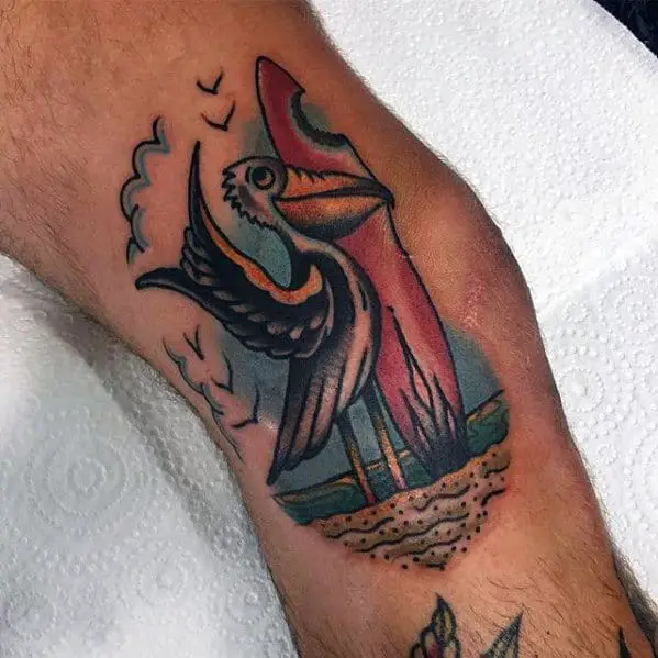 knee-of-leg-pelican-tattoos-for-gentlemen