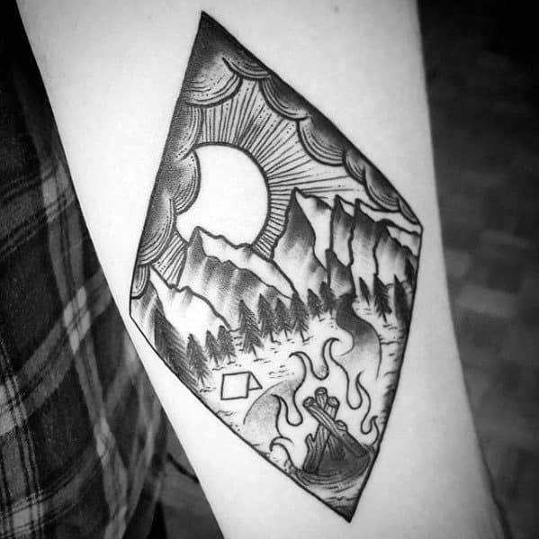 male-camping-small-forearm-tattoo-design-inspiration