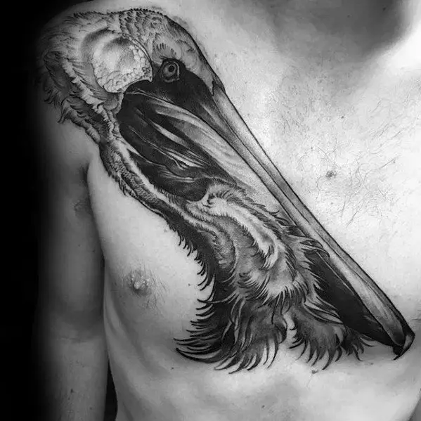 mens-tattoo-ideas-with-pelican-design-upper-chest