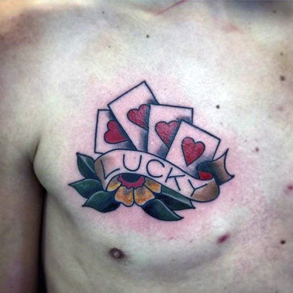 upper-chest-playing-cards-traditional-guys-good-luck-tattoo-designs