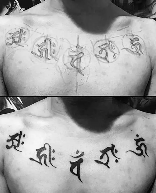 chest-male-cool-sanskrit-tattoo-ideas