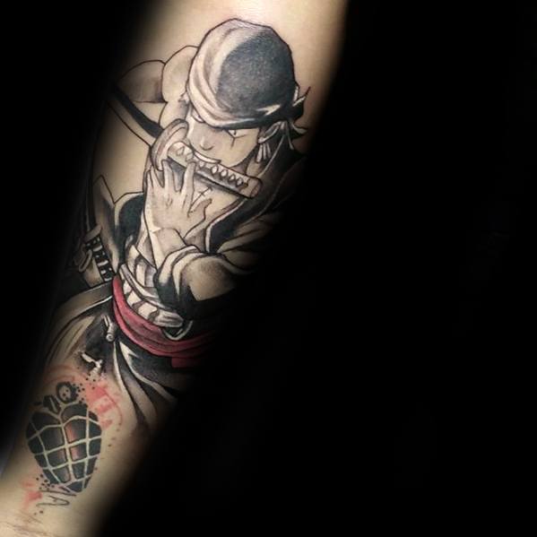 creative-anime-tattoos-for-men-outer-forearm